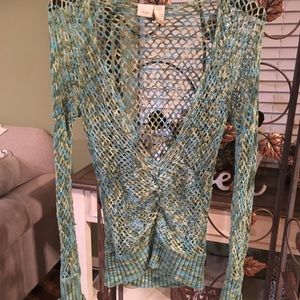 A crocheted top